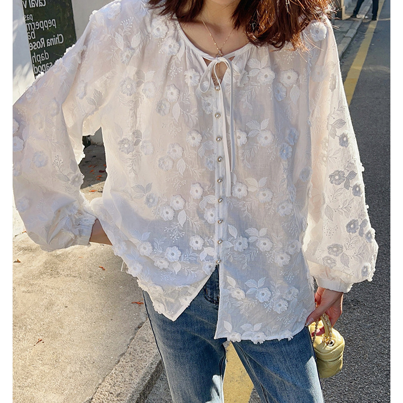 Embroidery A - Women 3D Floral Embroidery Tie V