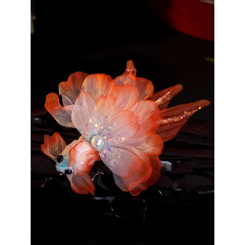 Embroidery Red - DY202024 New Chinese Embroidery Koi Hairpin