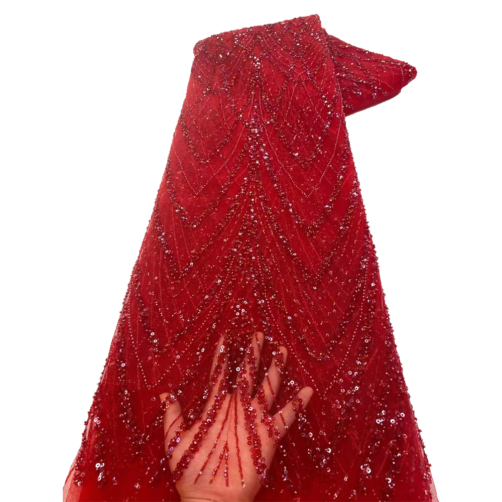 Embroidery Gradient - Luxury African Sequins Beaded Lace Fabric