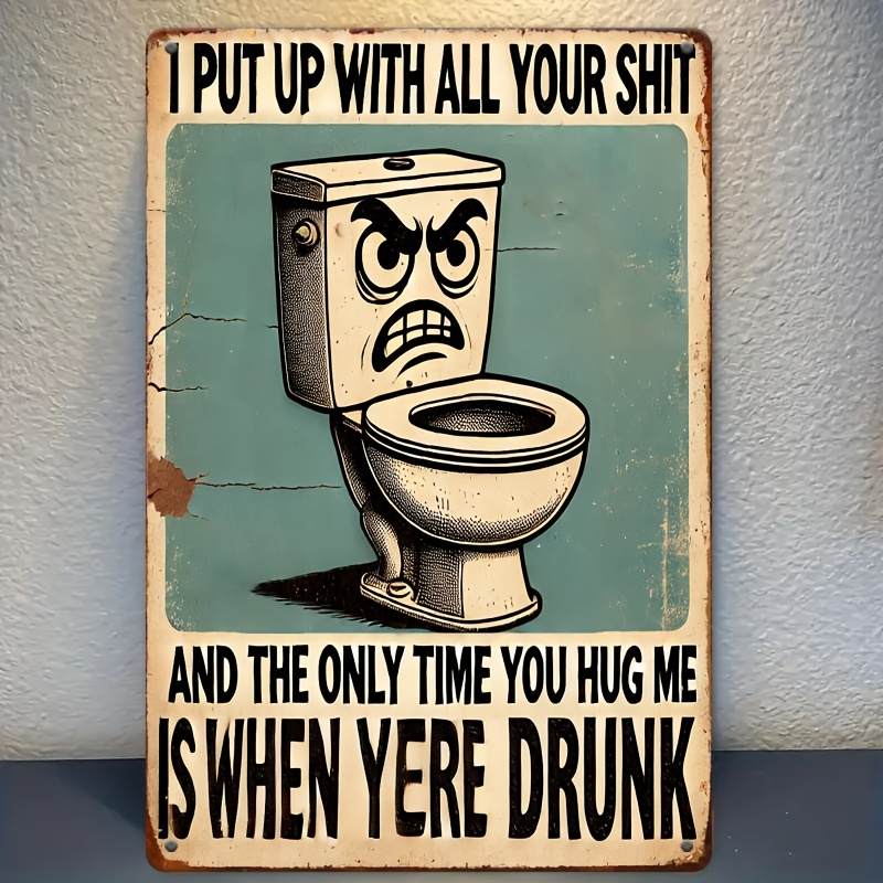 Embroidery Water - Humorous Bathroom Decor Sign, 