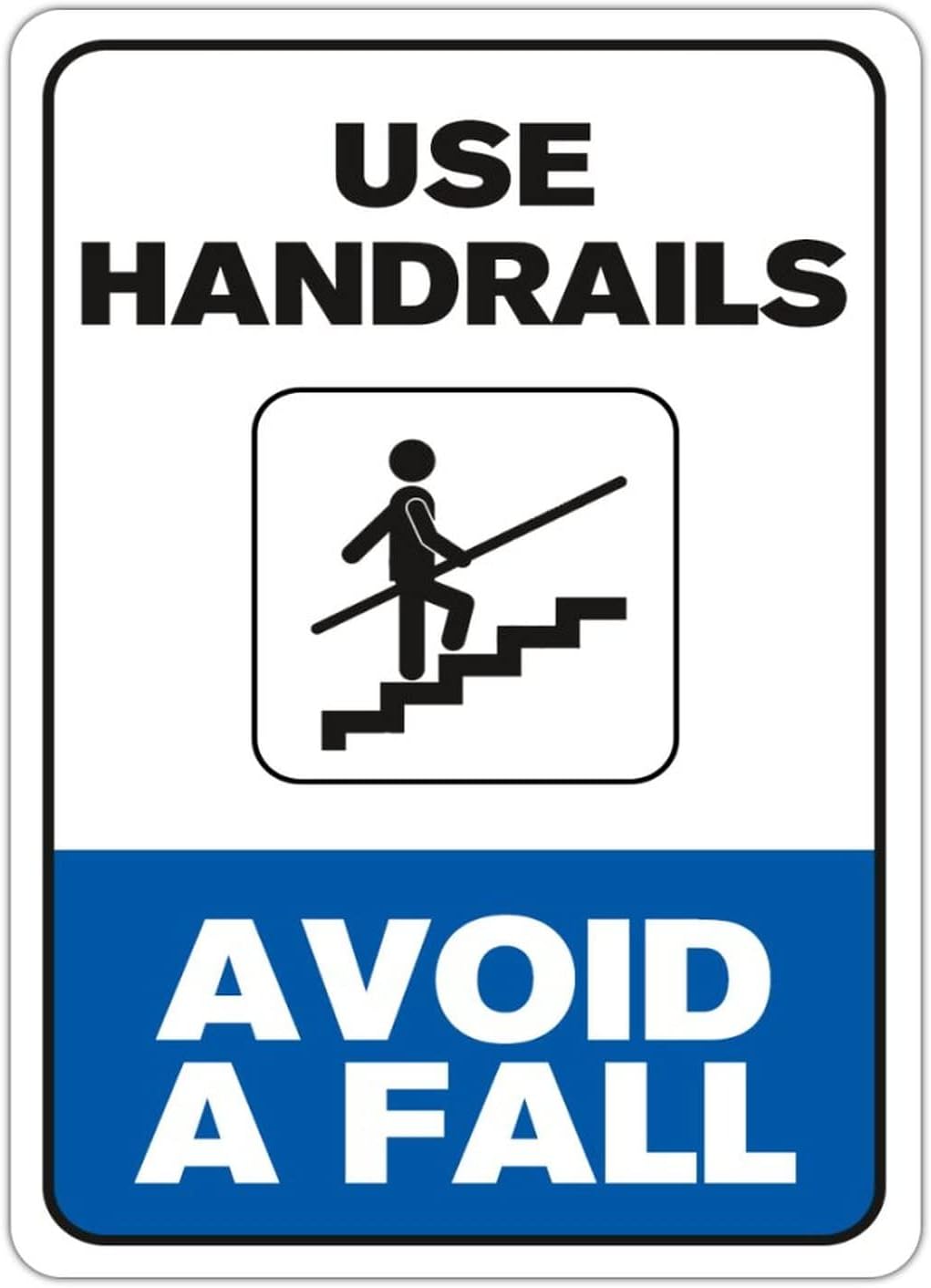 Embroidery Water - Use Handrails Avoid A Fall Warning