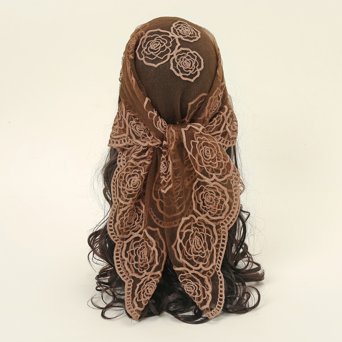 Embroidery Veil - 80*80cm Lace Square Bandanas Style Rock
