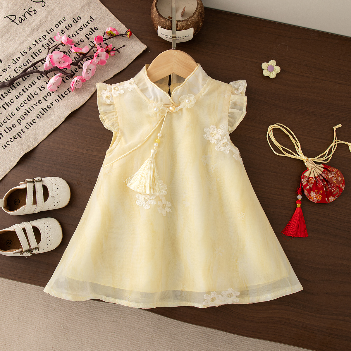 Embroidery Yellow Dress - Summer New Baby Girl Yellow Dress