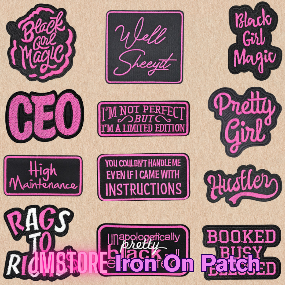 Embroidery On Black Shirt - 5pcs Black Girl Magic Pretty Girl