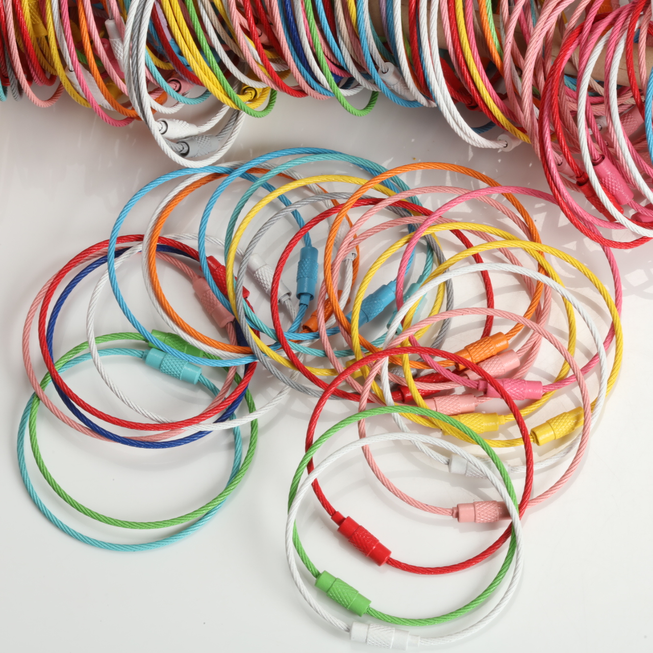 Embroidery Art Painting - Multicolor Paint Coated Steel Split Rings