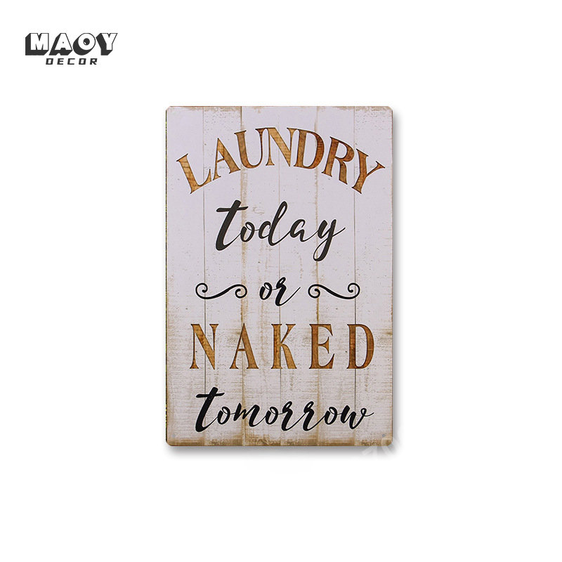 Slogan Metal Tin Sign Laundry  - огляд і ціна Embroidery Water