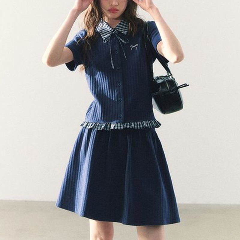 Summer Knitted Preppy Style Tw - огляд і ціна Embroidery In The Piece