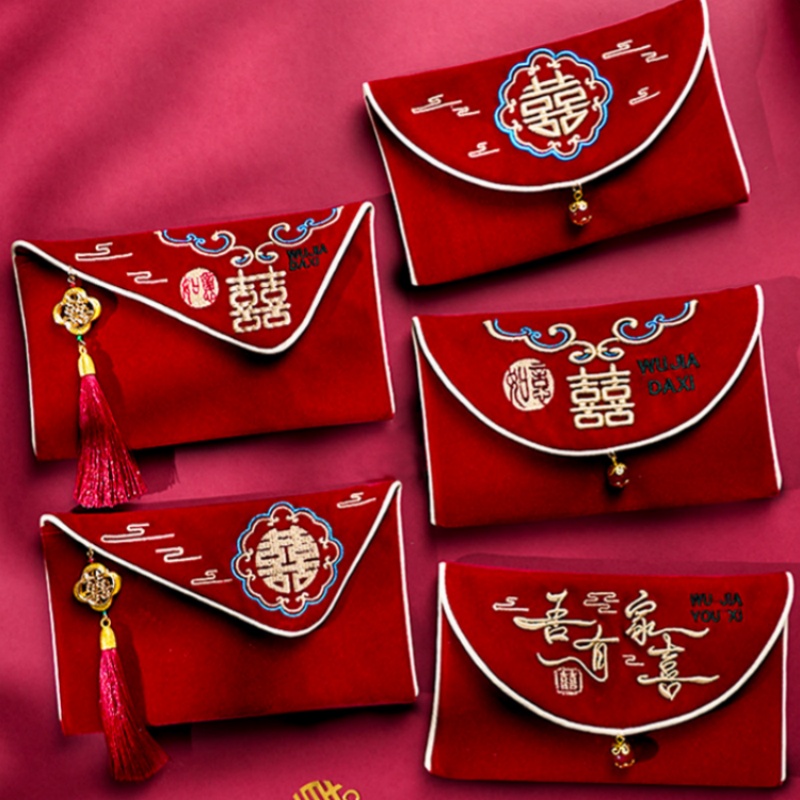 1Pcs Multiple Patterns Wedding - огляд і ціна Embroidery Red