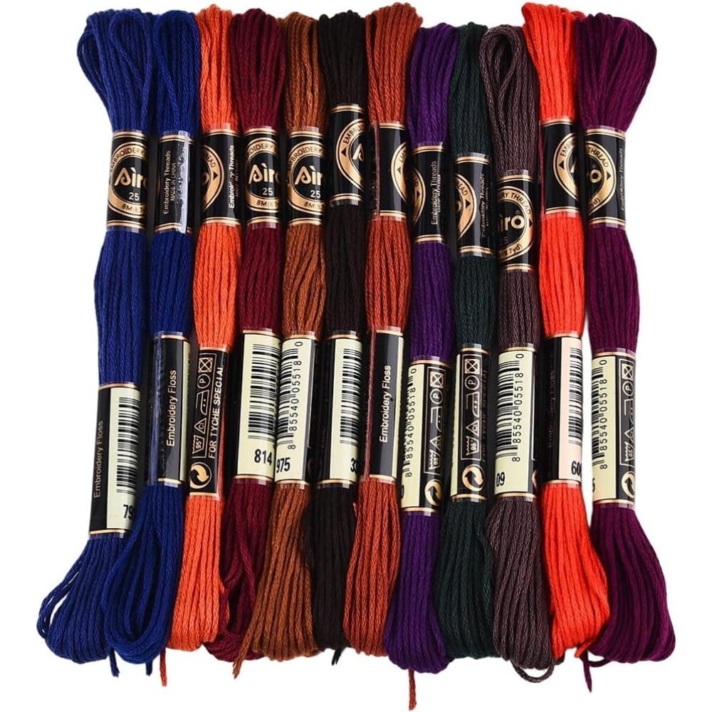 12 Skeins 6 Strands Hand Varie - огляд і ціна Embroidery Gradient