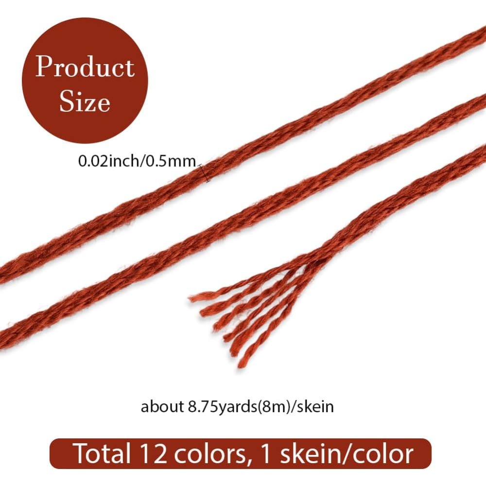 12 Skeins 6 Strands Hand Varie - огляд і ціна Embroidery Gradient