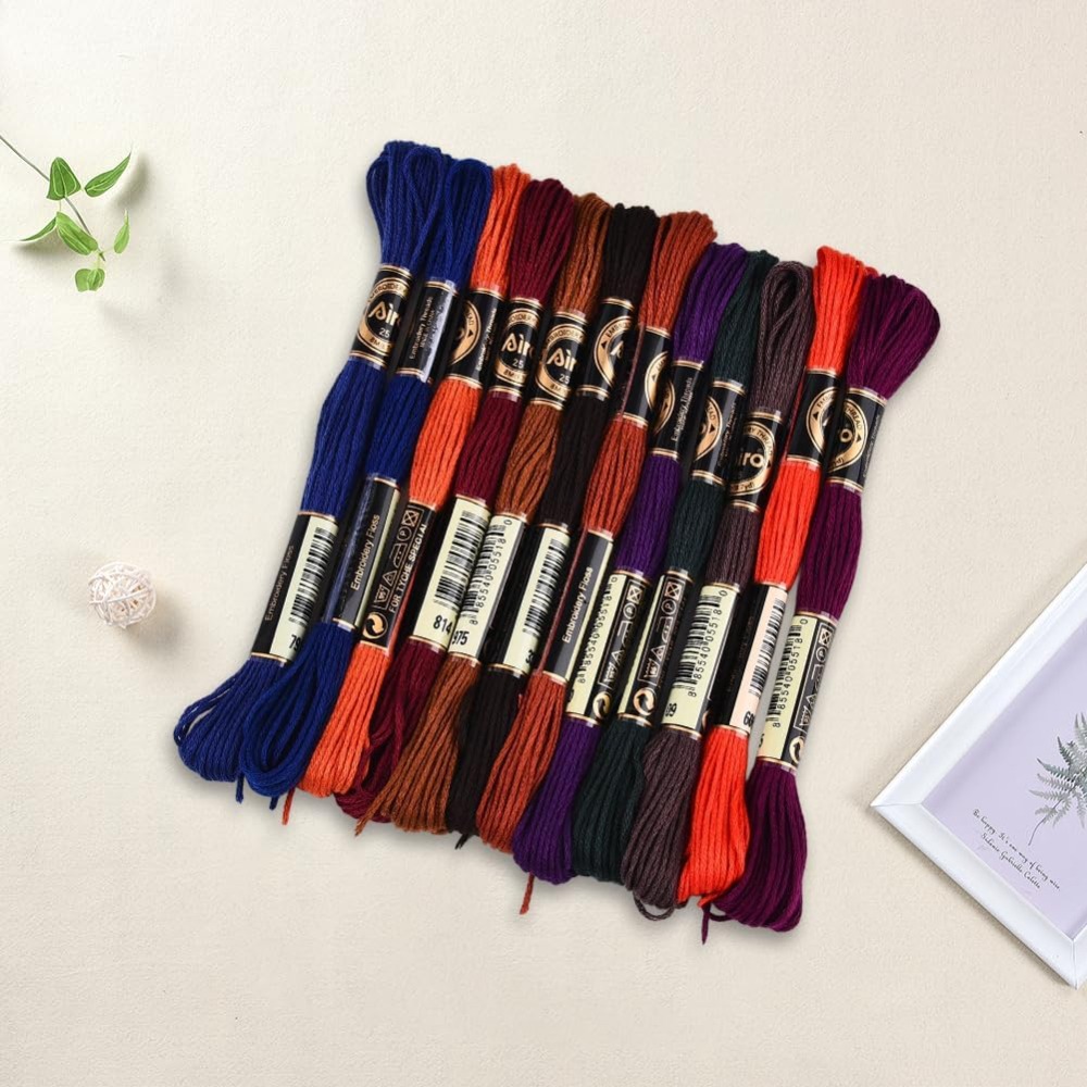 12 Skeins 6 Strands Hand Varie - огляд і ціна Embroidery Gradient