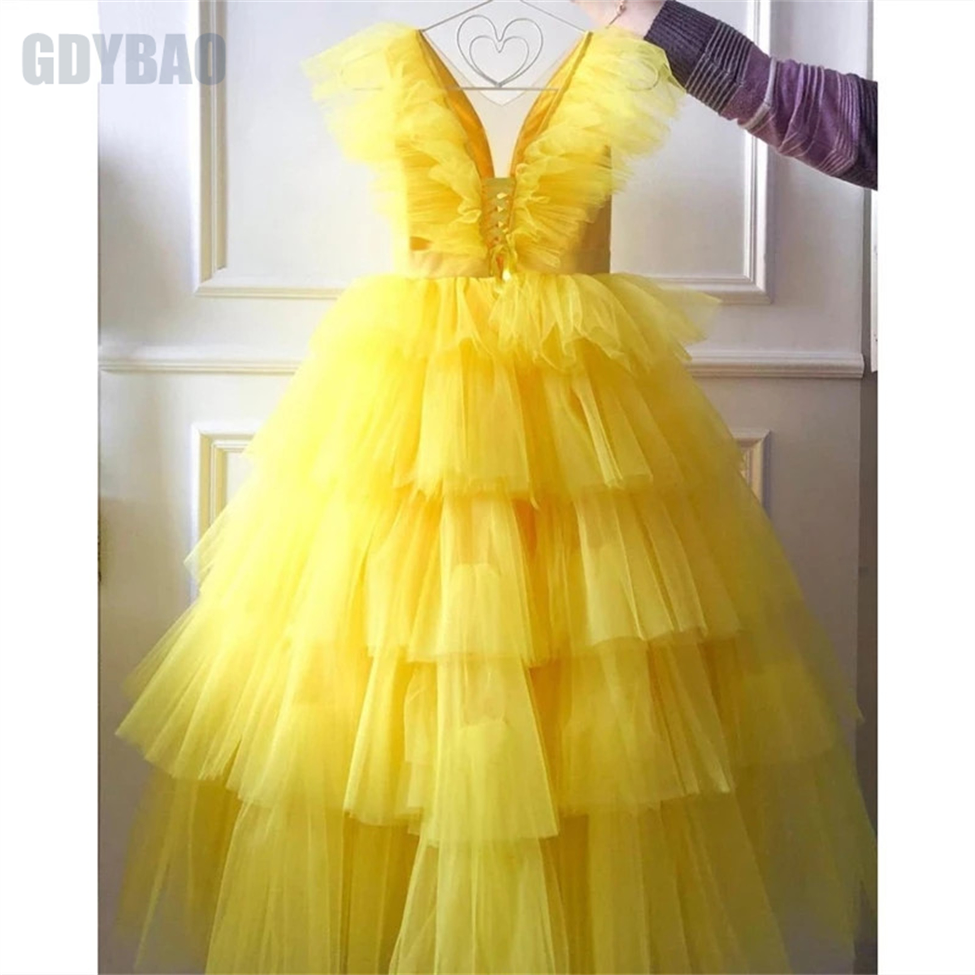 Pink /Yellow /Lavender /Ruffle - огляд і ціна Embroidery Yellow Dress