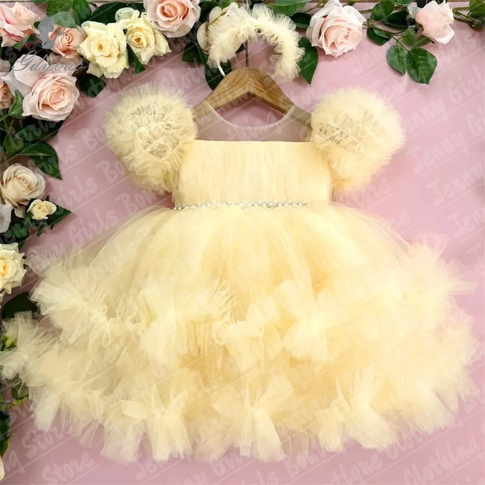 Beautiful Girl Glitter Pearls  - огляд і ціна Embroidery Yellow Dress