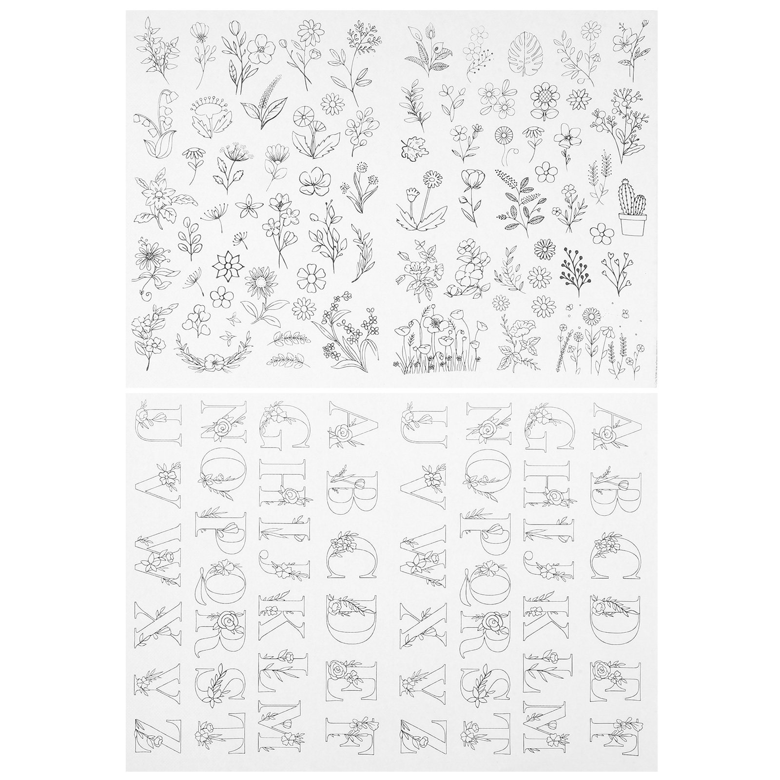2pcs Sewing Patterns Templates - огляд і ціна Embroidery Alphabet Designs