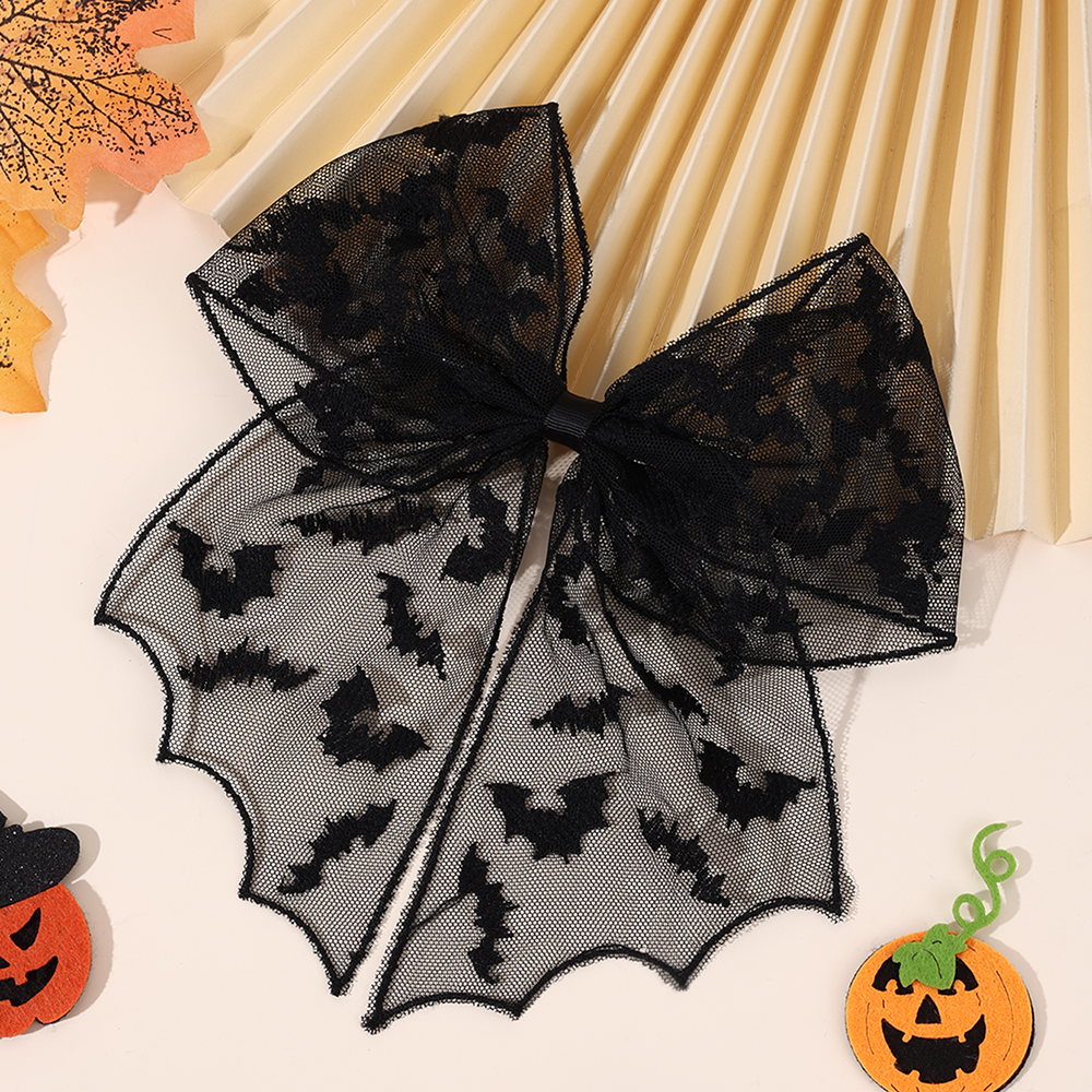 Halloween Bat Bow Hair Clips B - огляд і ціна Embroidery Veil