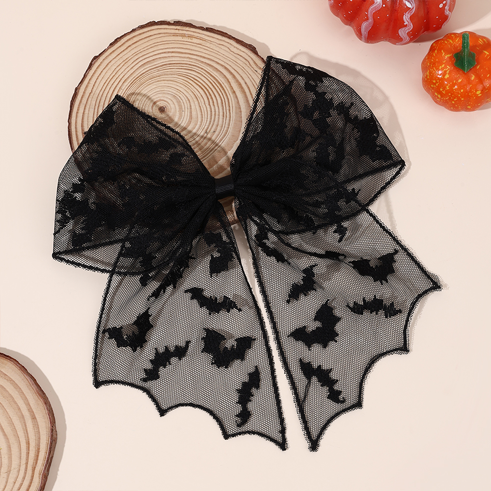 Halloween Bat Bow Hair Clips B - огляд і ціна Embroidery Veil