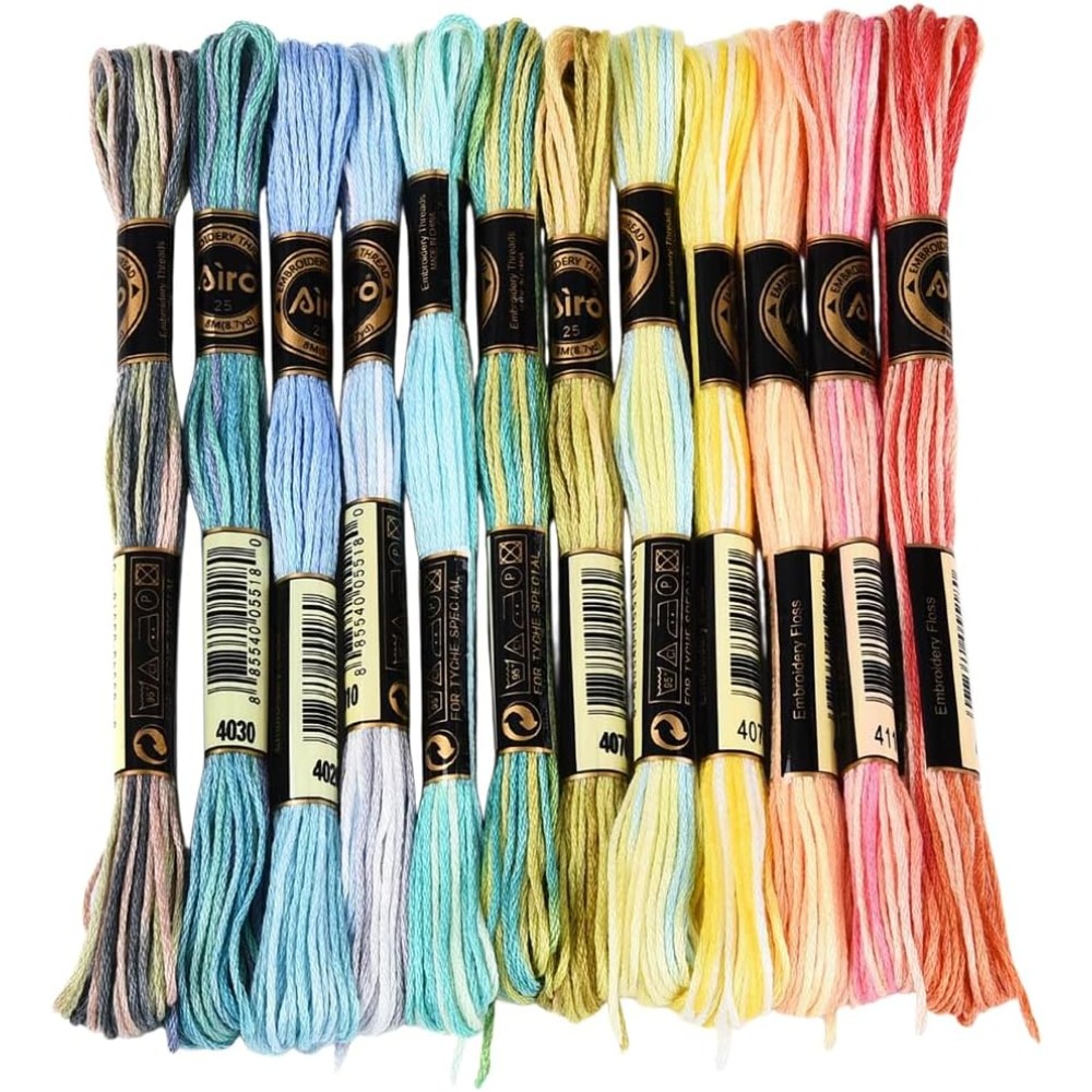 12 Skeins 105 Yards 6 Ply Vari - огляд і ціна Embroidery Gradient