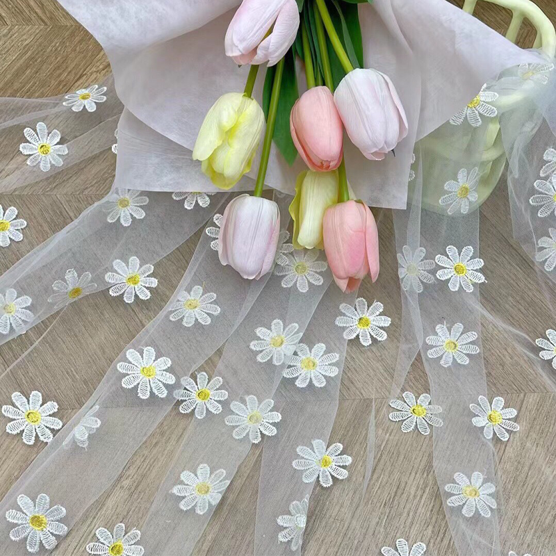 150cm Wide Daisy Embroidery La - огляд і ціна Embroidery Veil