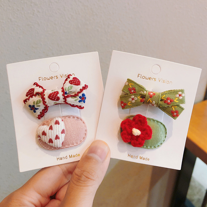 2pcs/lot Children Hair Pins Fl - огляд і ціна Embroidery Love