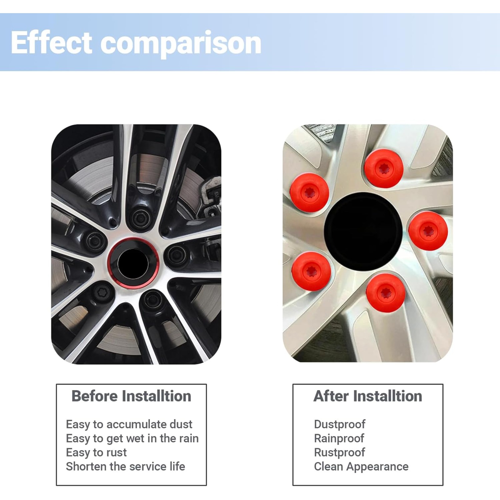 20PCS Car Wheel Lug Nut Covers - огляд і ціна Embroidery Removal
