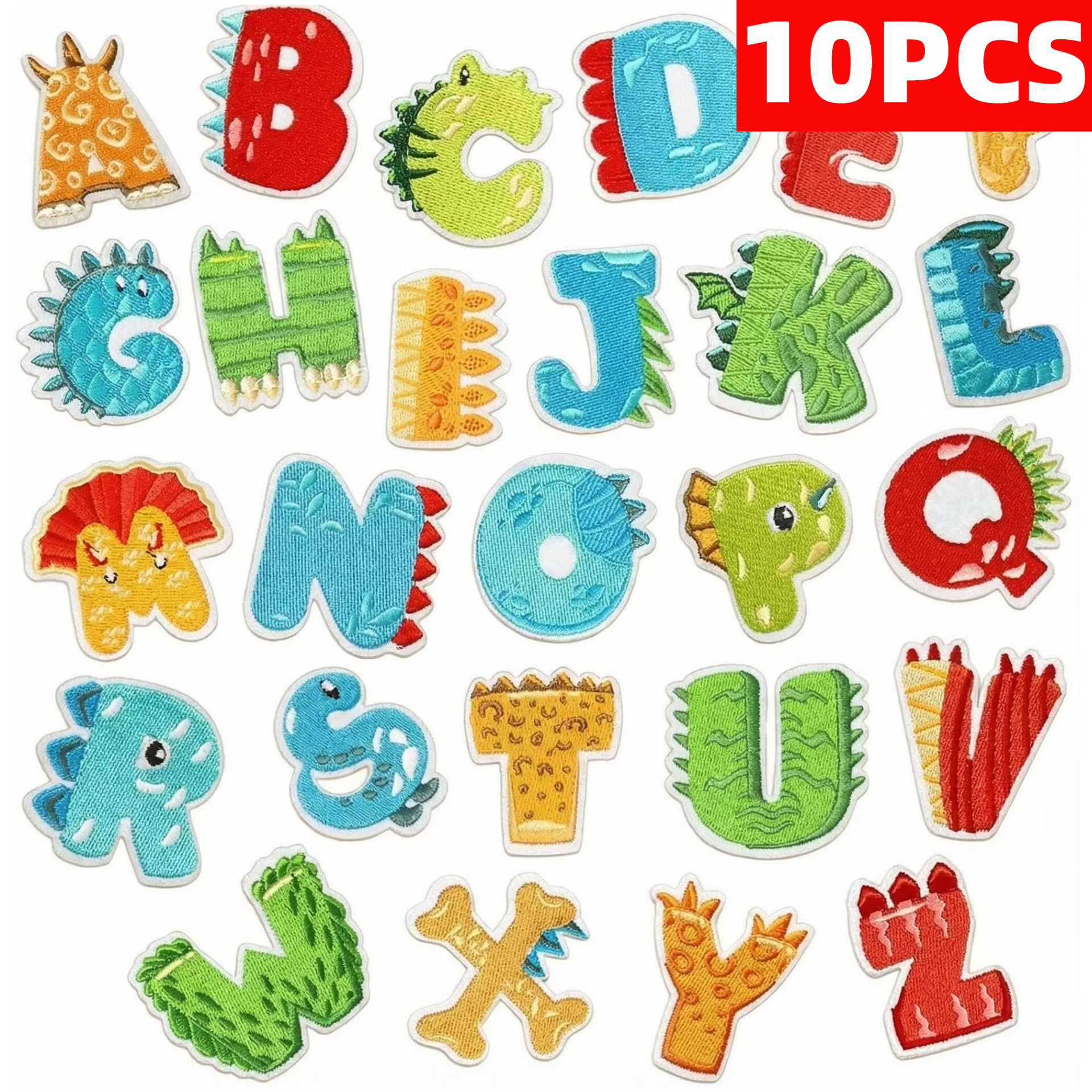 10PCS Wholesale Colorful Engli - огляд і ціна Embroidery Alphabet Designs