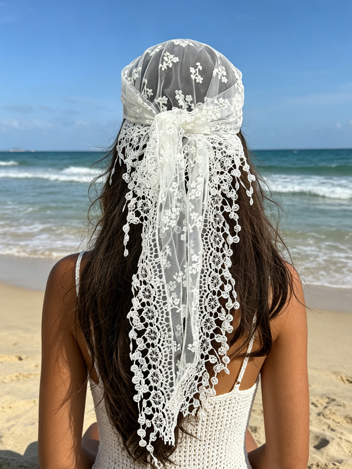1pc Small Flower Embroidered T - огляд і ціна Embroidery Veil