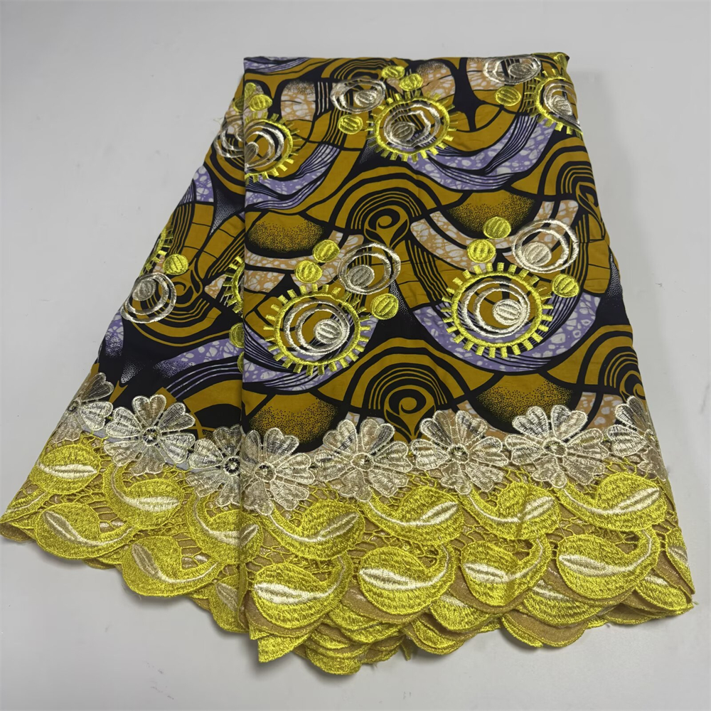 Wax Lace African Fabric French - огляд і ціна Embroidery Yellow Dress