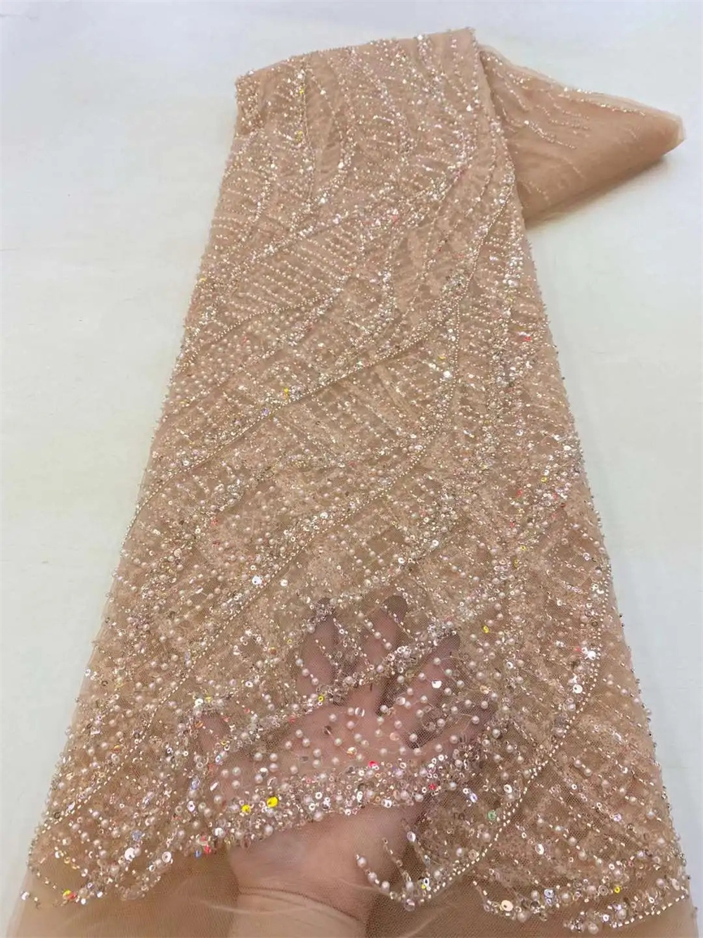 African Sequins Beaded Groom L - огляд і ціна Embroidery Gradient