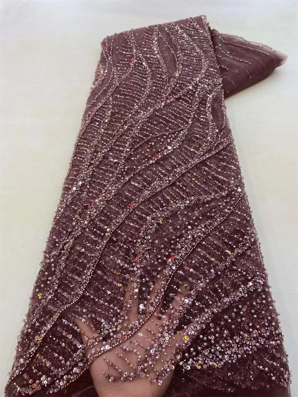 African Sequins Beaded Groom L - огляд і ціна Embroidery Gradient