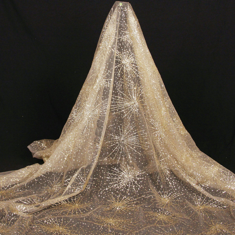 Embellished Tulle Fabric Metal - огляд і ціна Embroidery Veil