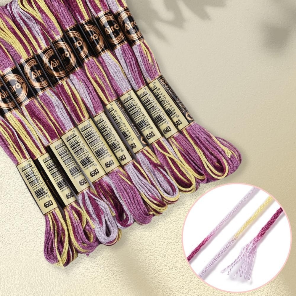 6 Strands Purple Variegated Em - огляд і ціна Embroidery Gradient