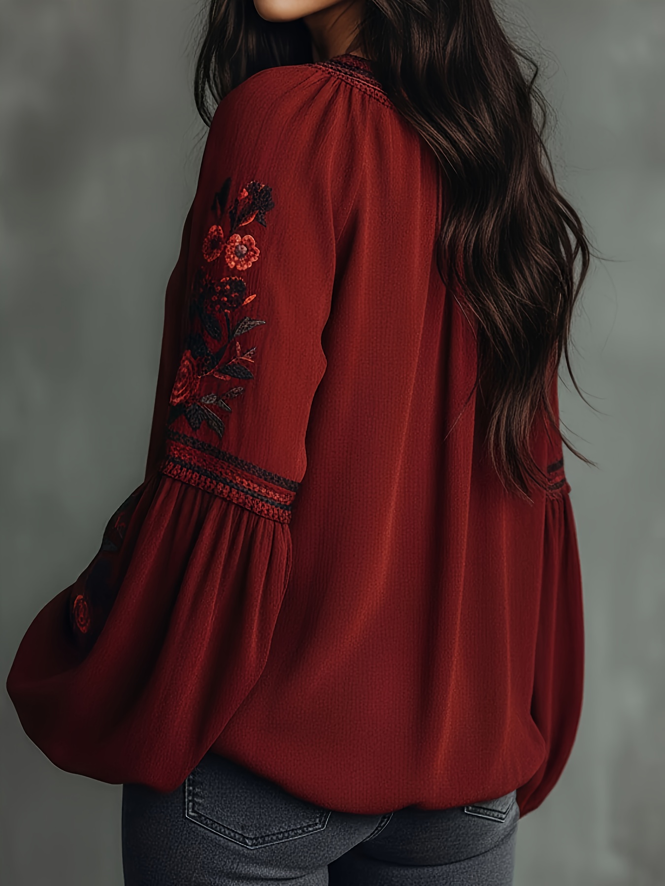 Women‘s Spring Blouse Retro Em - огляд і ціна Embroidery On Shirt