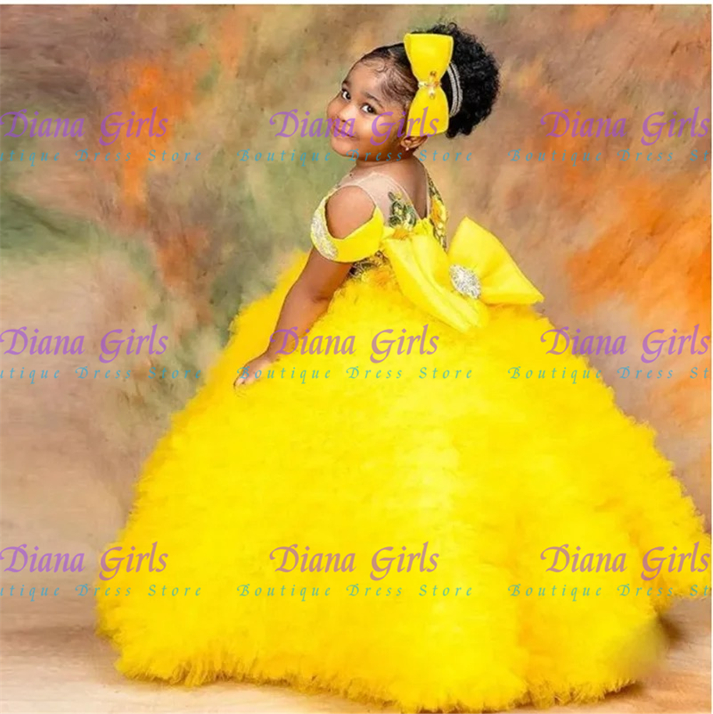 Lovely Yellow Flower Girls Dre - огляд і ціна Embroidery Yellow Dress