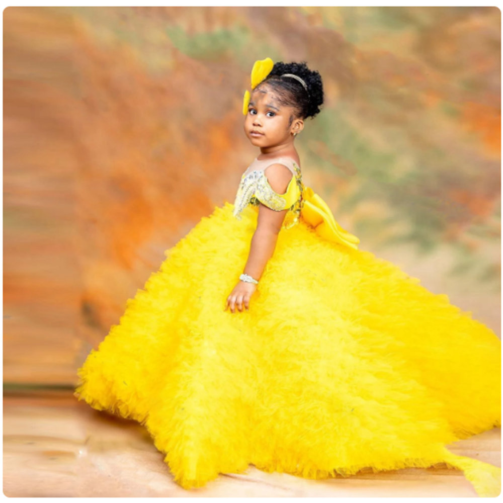 Lovely Yellow Flower Girls Dre - огляд і ціна Embroidery Yellow Dress