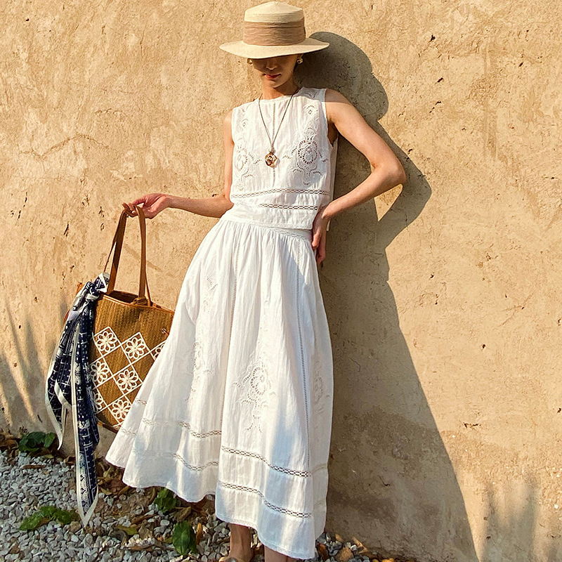 French Designer Boho White Cot - огляд і ціна Embroidery Eyelet