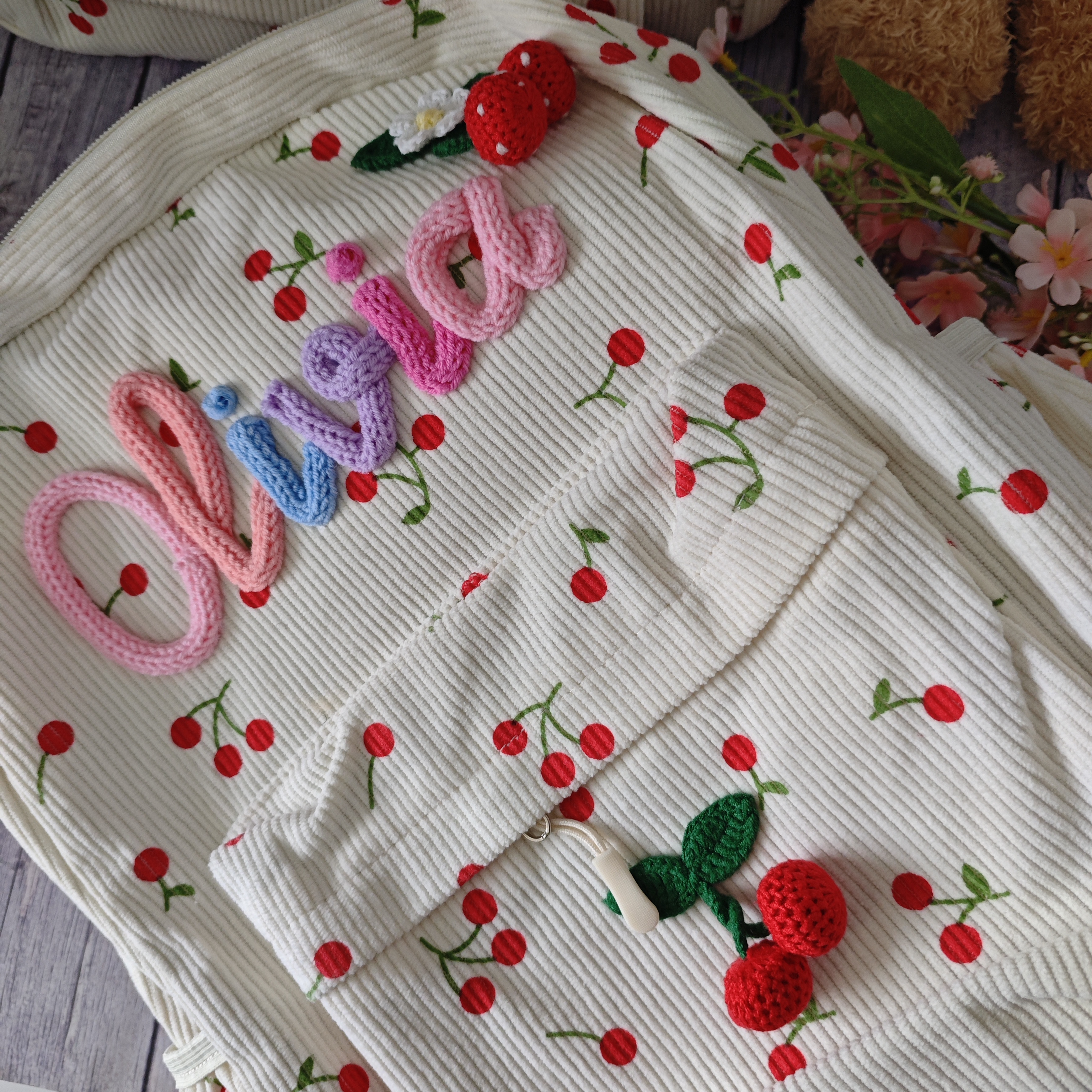 Personalized Cherry Backpacks  - огляд і ціна Embroidery Name Designs