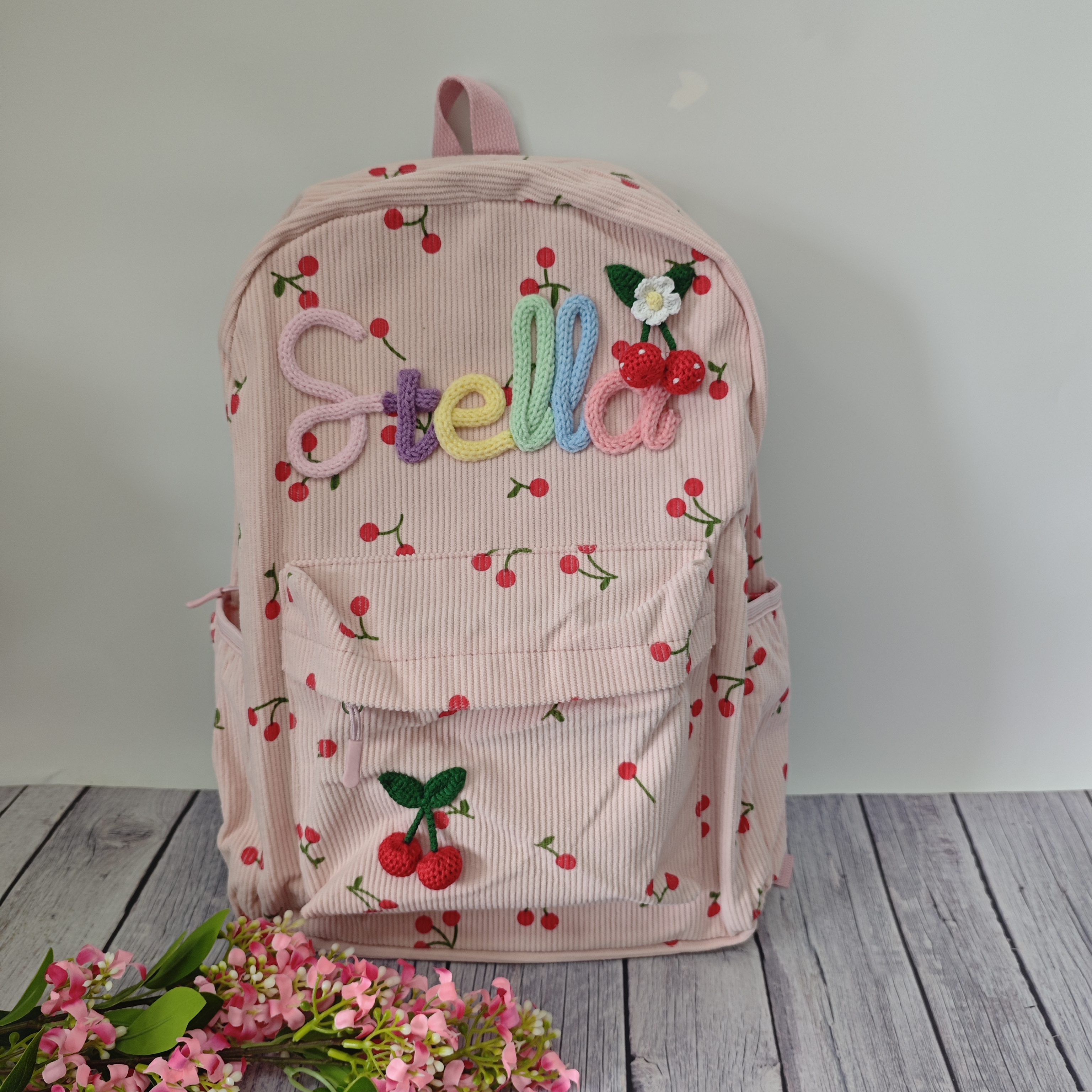 Personalized Cherry Backpacks  - огляд і ціна Embroidery Name Designs