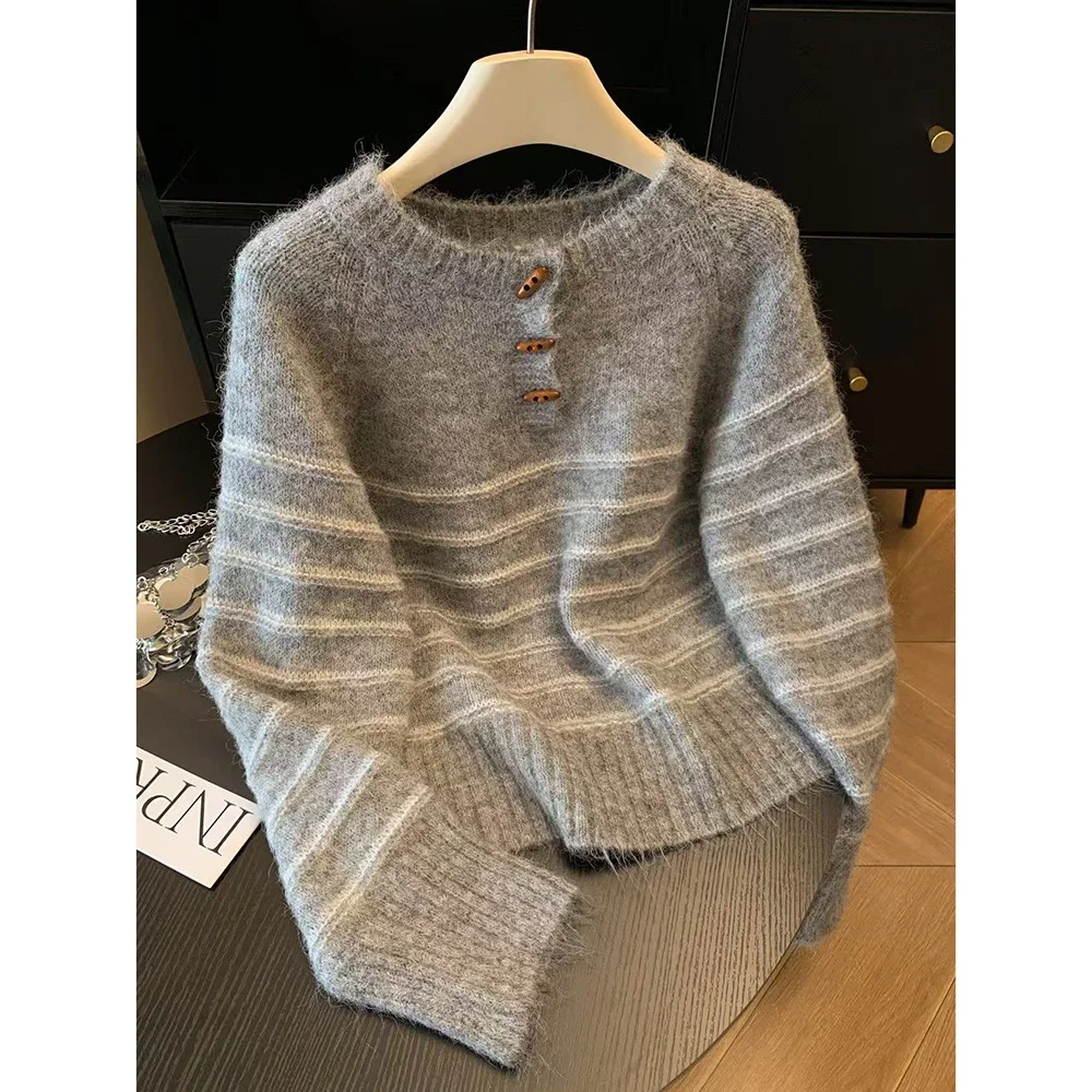 Autumn Winter Women's Striped  - огляд і ціна Embroidery A