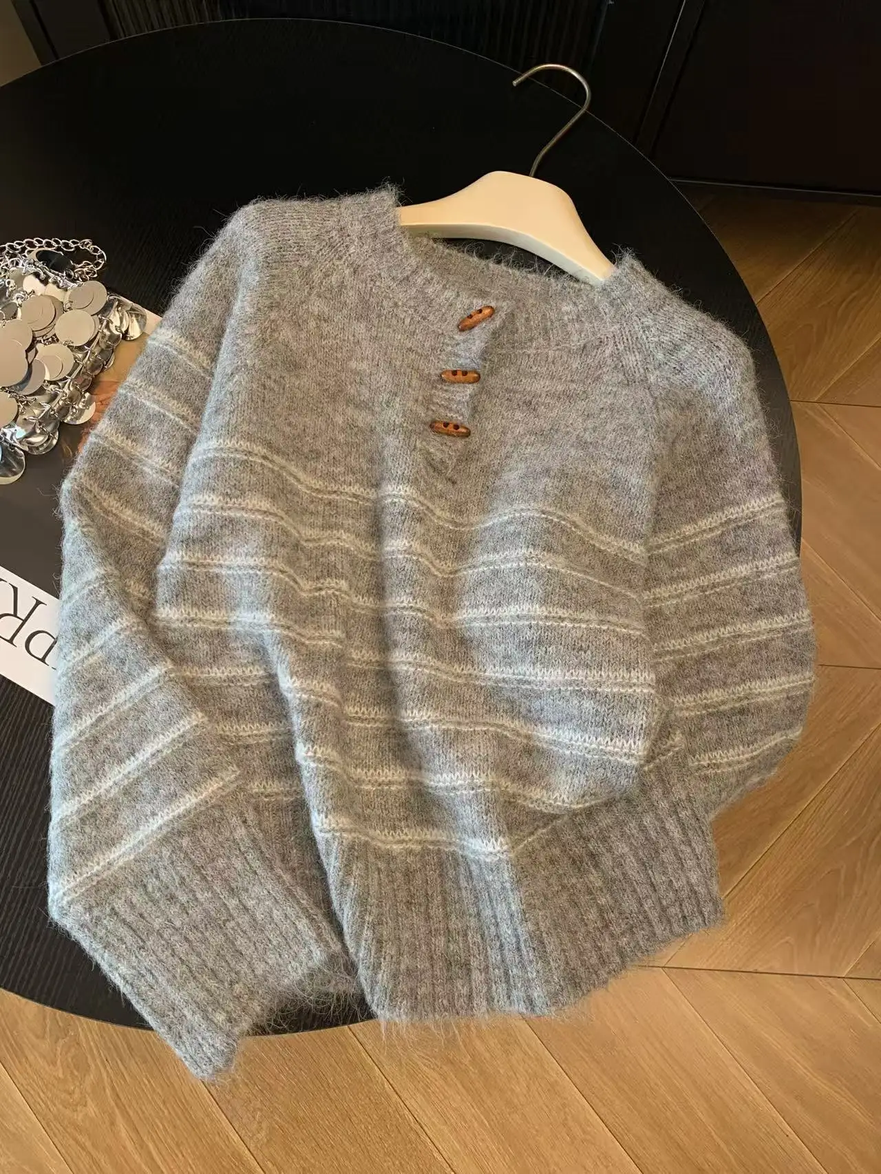 Autumn Winter Women's Striped  - огляд і ціна Embroidery A