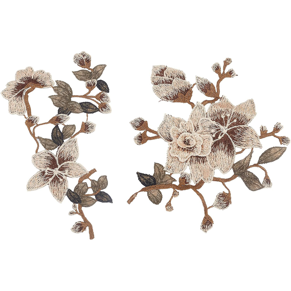 1 Pair Brown Pink Flower Embro - огляд і ціна Embroidery Veil