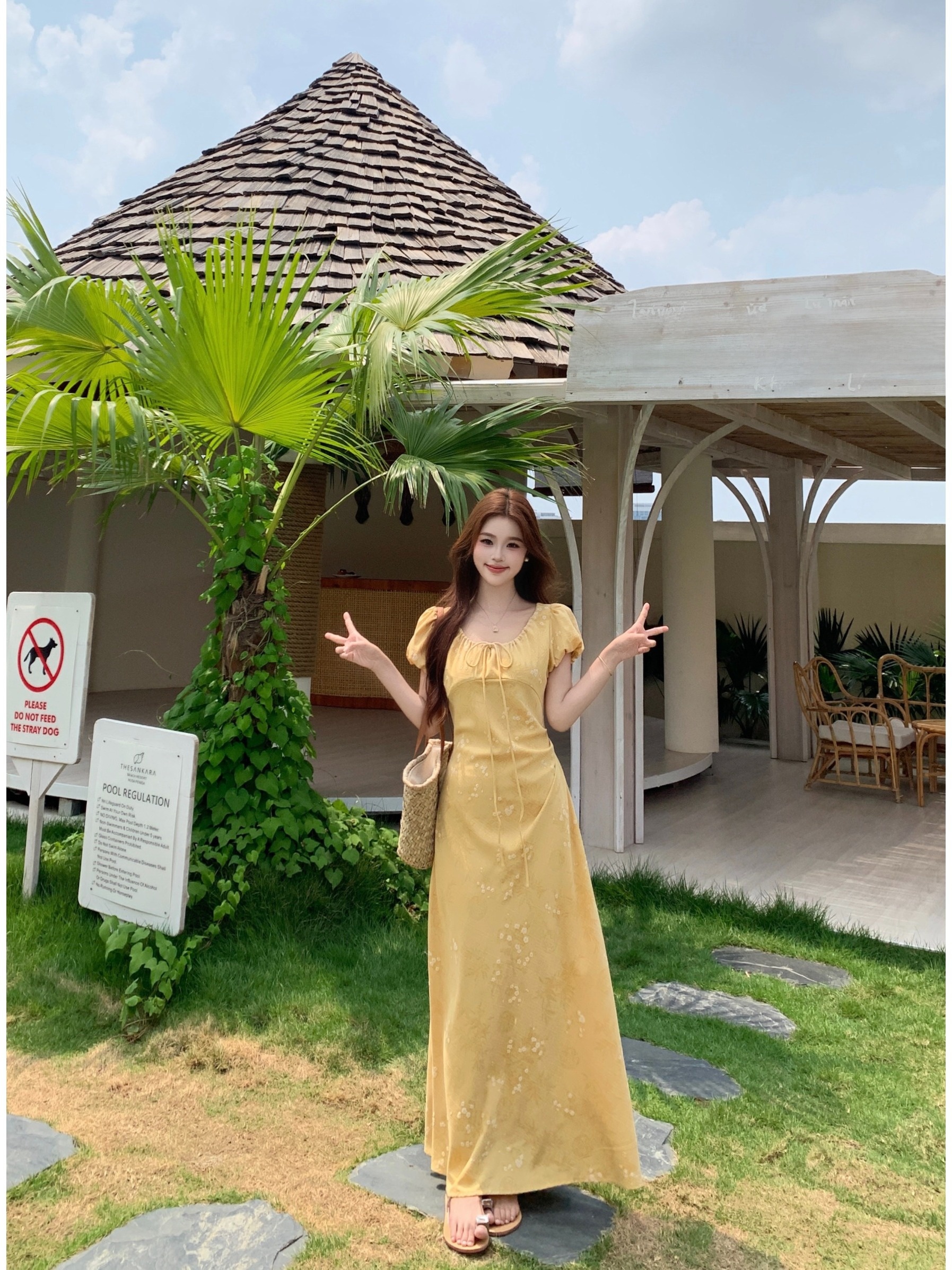 plus Size Vintage Floral Embro - огляд і ціна Embroidery Yellow Dress