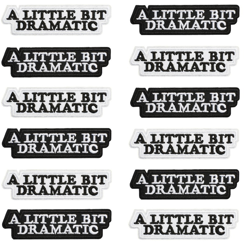 English Letters Black White Dr - огляд і ціна Embroidery On Black Shirt