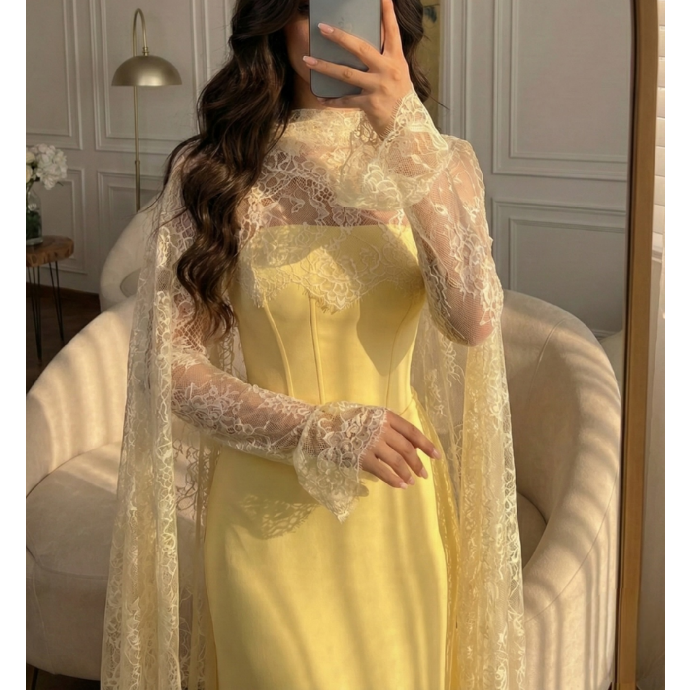Yellow Lace Elegant Prom Dress - огляд і ціна Embroidery Yellow Dress