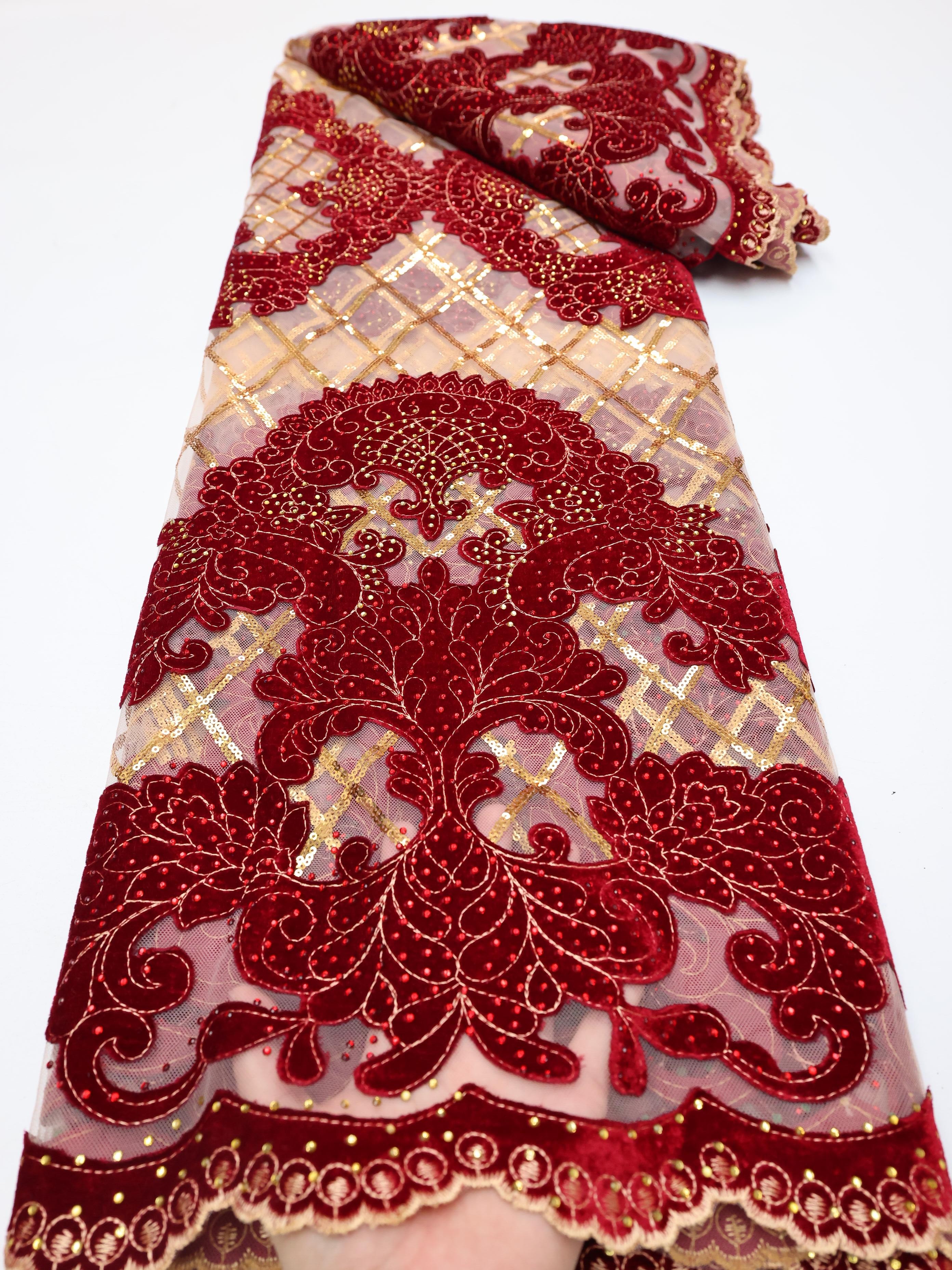 Wholesale Fashion African Velv - огляд і ціна Embroidery Gradient