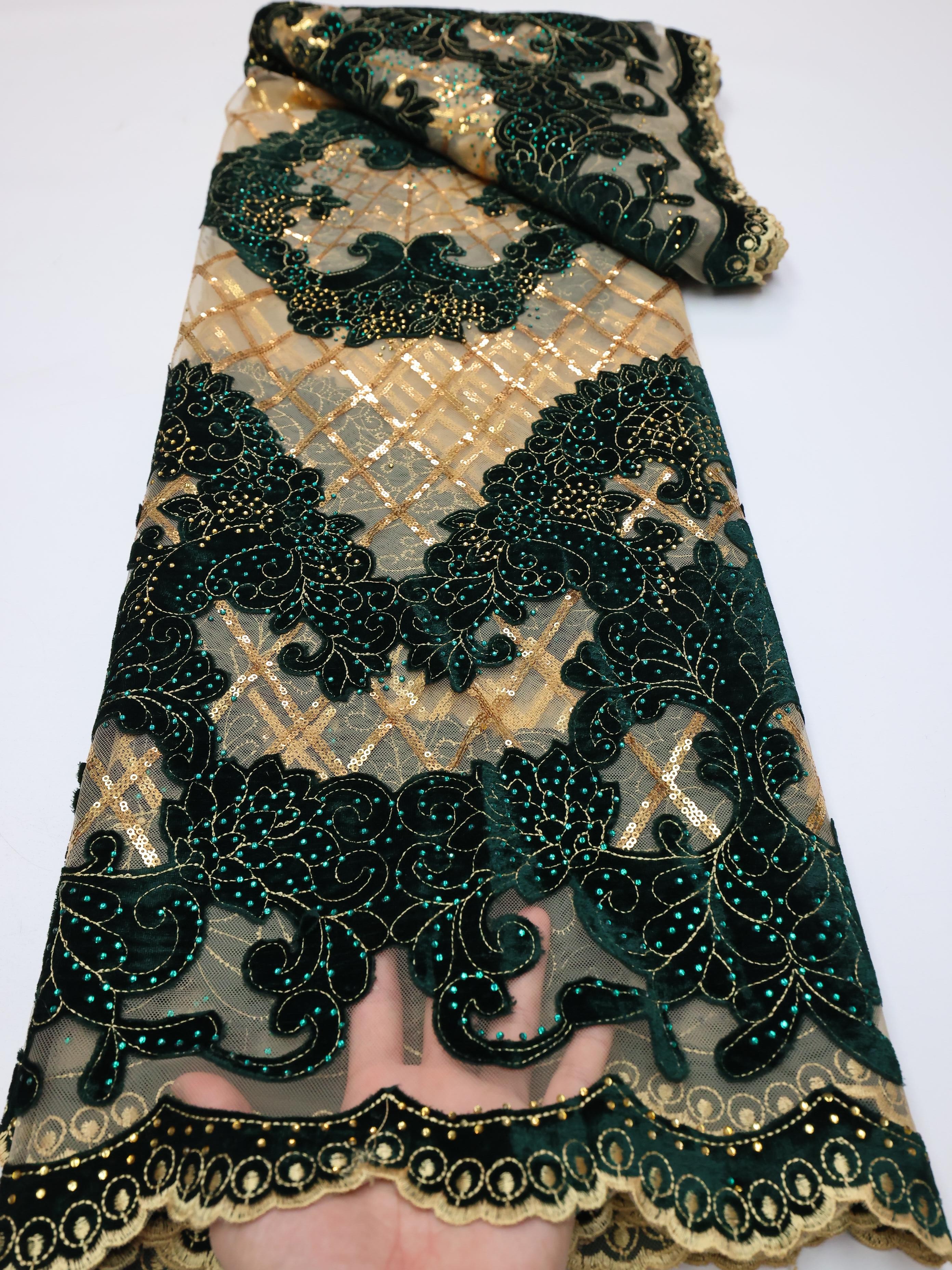 Wholesale Fashion African Velv - огляд і ціна Embroidery Gradient