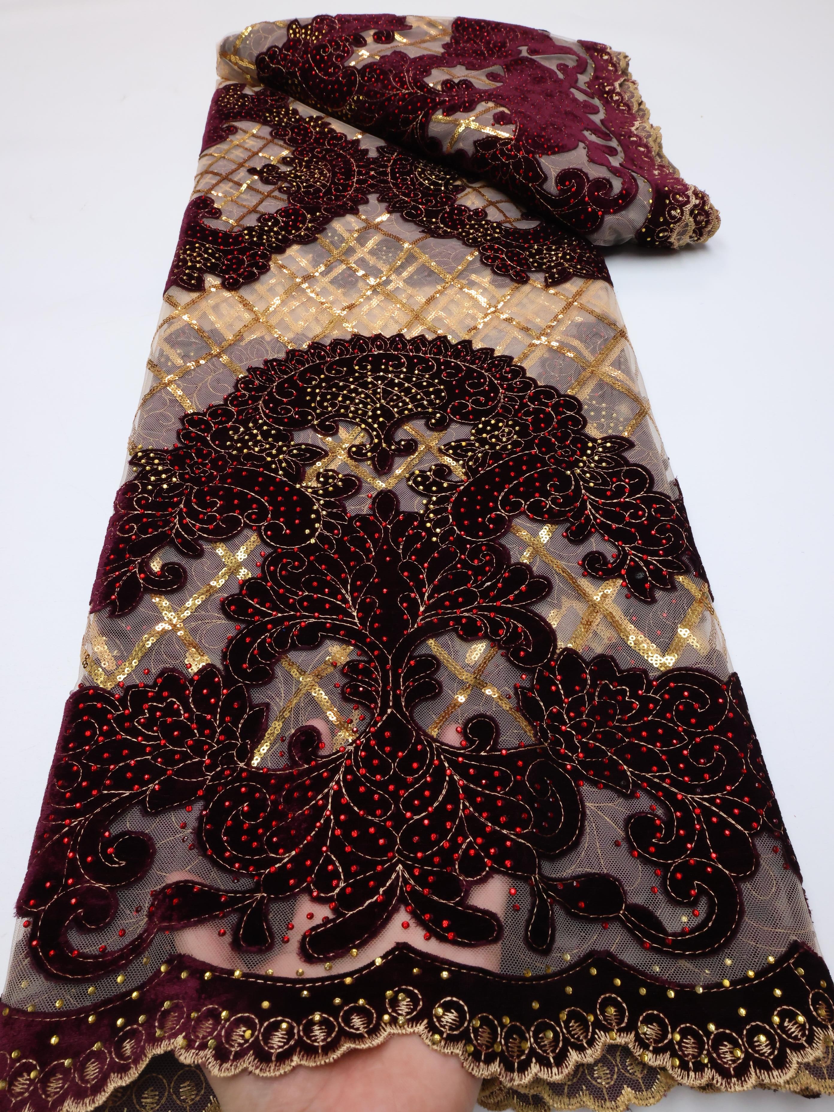 Wholesale Fashion African Velv - огляд і ціна Embroidery Gradient