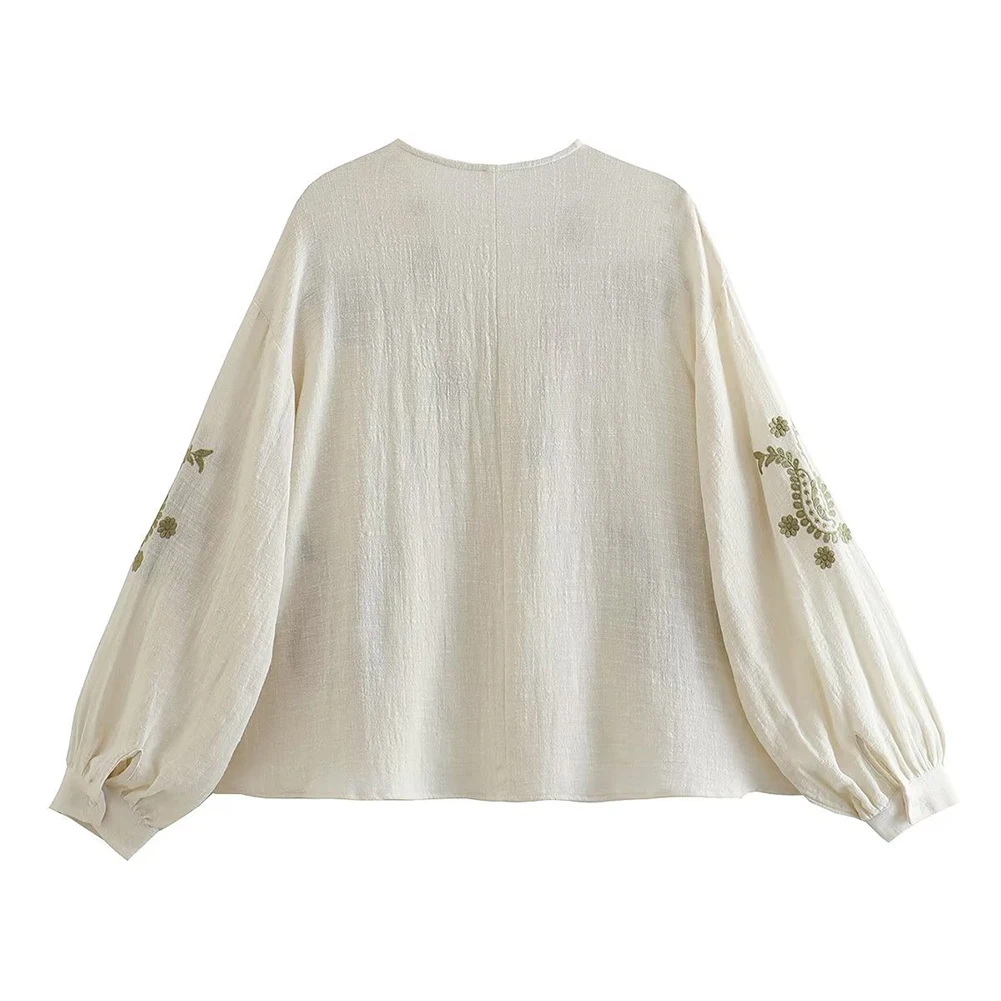 Womens New Loose Cotton Embroi - огляд і ціна Embroidery On Shirt