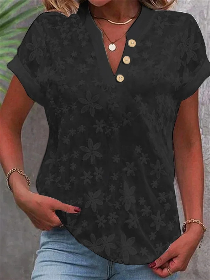 Cropped Shirt White Lace Blous - огляд і ціна Embroidery Eyelet