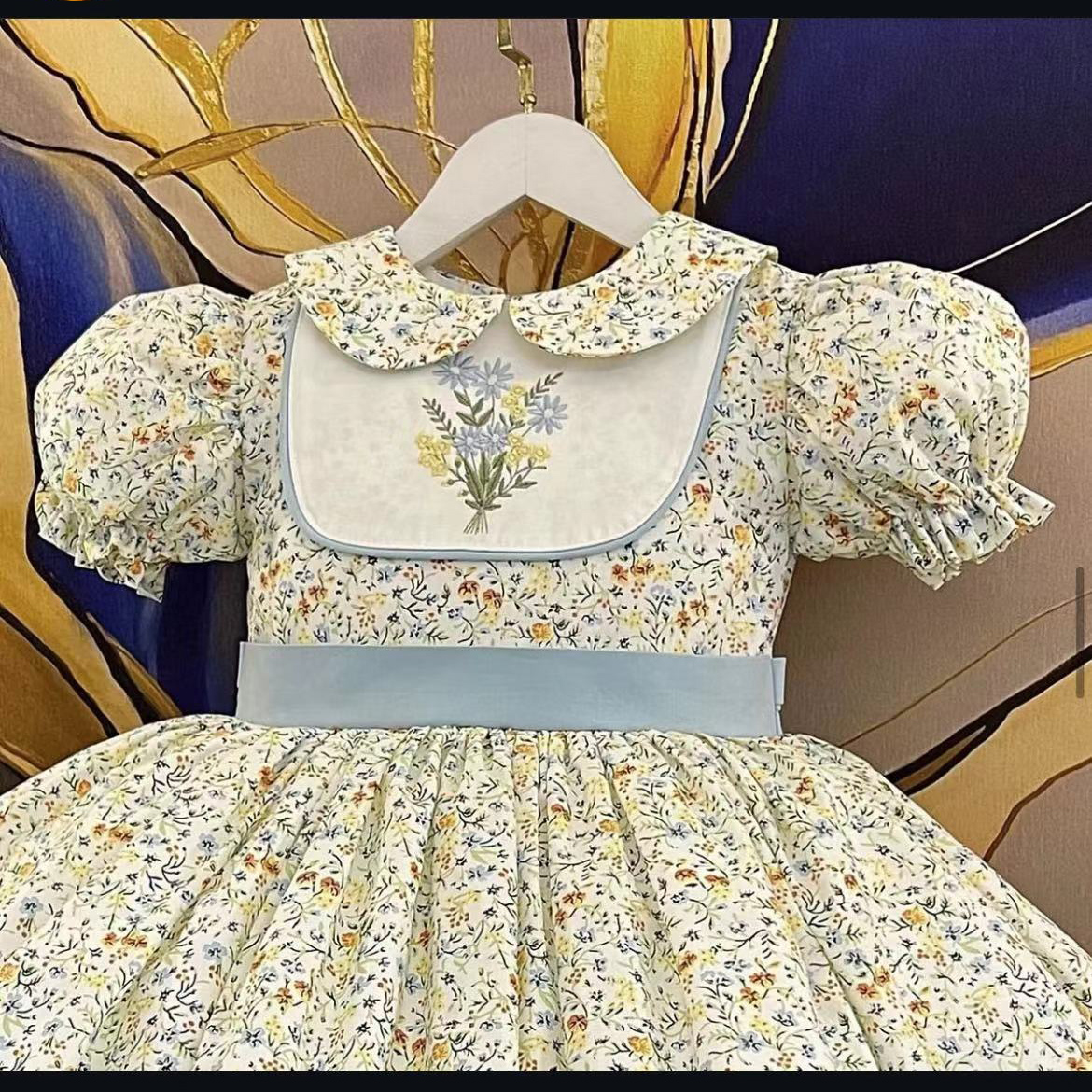 0-12Y Baby Girl Summer Flower  - огляд і ціна Embroidery Yellow Dress