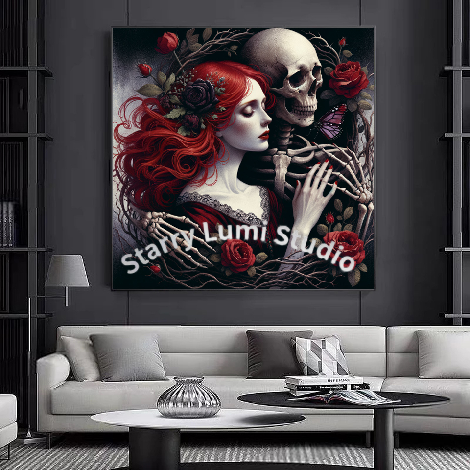 5D Diamond Painting Gothic Lad - огляд і ціна Embroidery Red